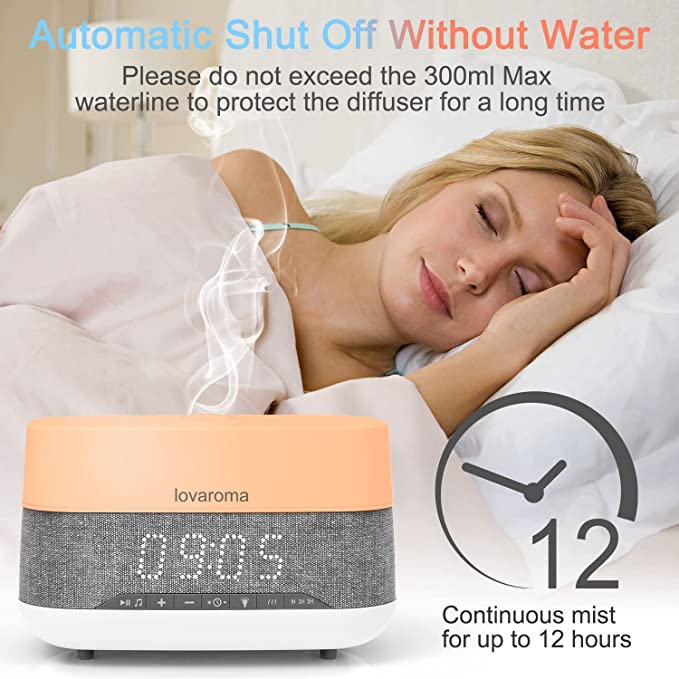 Aroma Diffuser Humidifier with Music Player – Essential Oil Diffuser for Bedroom & Relaxing Sleep