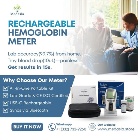 At home Hemoglobin test meter 
