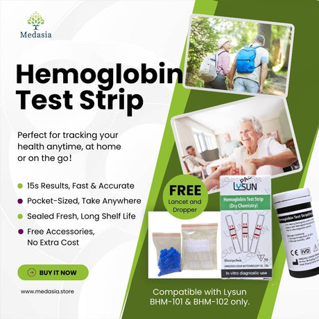 Hemoglobin test strips for home test