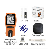 Upgraded Hemoglobin Test Meter Kit, No need capillary tubes, 25 strips included