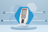 3-in-1 kidney test meter key features - Bluetooth connected, 5-minute results, 6-month battery life