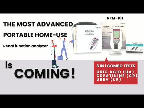 3-in-1 Kidney Function Meter & Test Kit – CE Certified Home Creatinine, Urea & Uric Acid Monitor