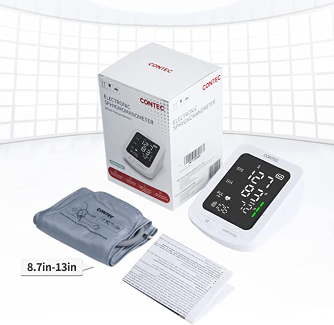 Upper Arm Blood Pressure Monitor – Large LED Display, 199-Memory & Voice Broadcast
